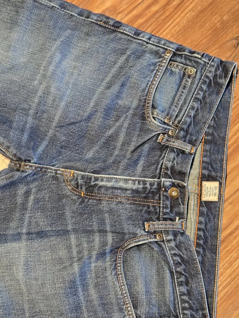 J.Crew Men’s 484 Slim Jeans 33x34 Blue Denim Style 38555